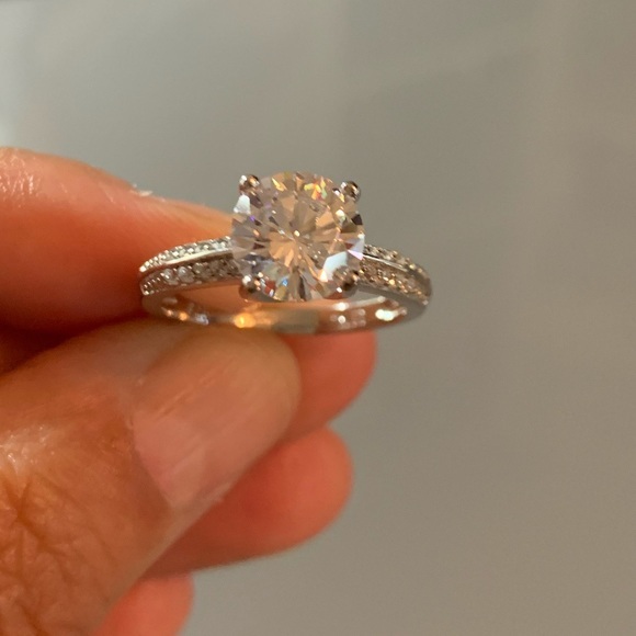 Delmar Silver CZ Accent Engagement Ring 💍 🤩 - Picture 6 of 12